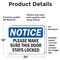 Signmission Please Make Sure This Door Stays Locked, 24 in W x Rectangle, Vinyl Decal OS-2PACK-NS-D-1824-L-17523 - alternate 3